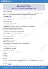 Đề thi học kì 1 Tiếng Anh 12 Bright - Đề số 4